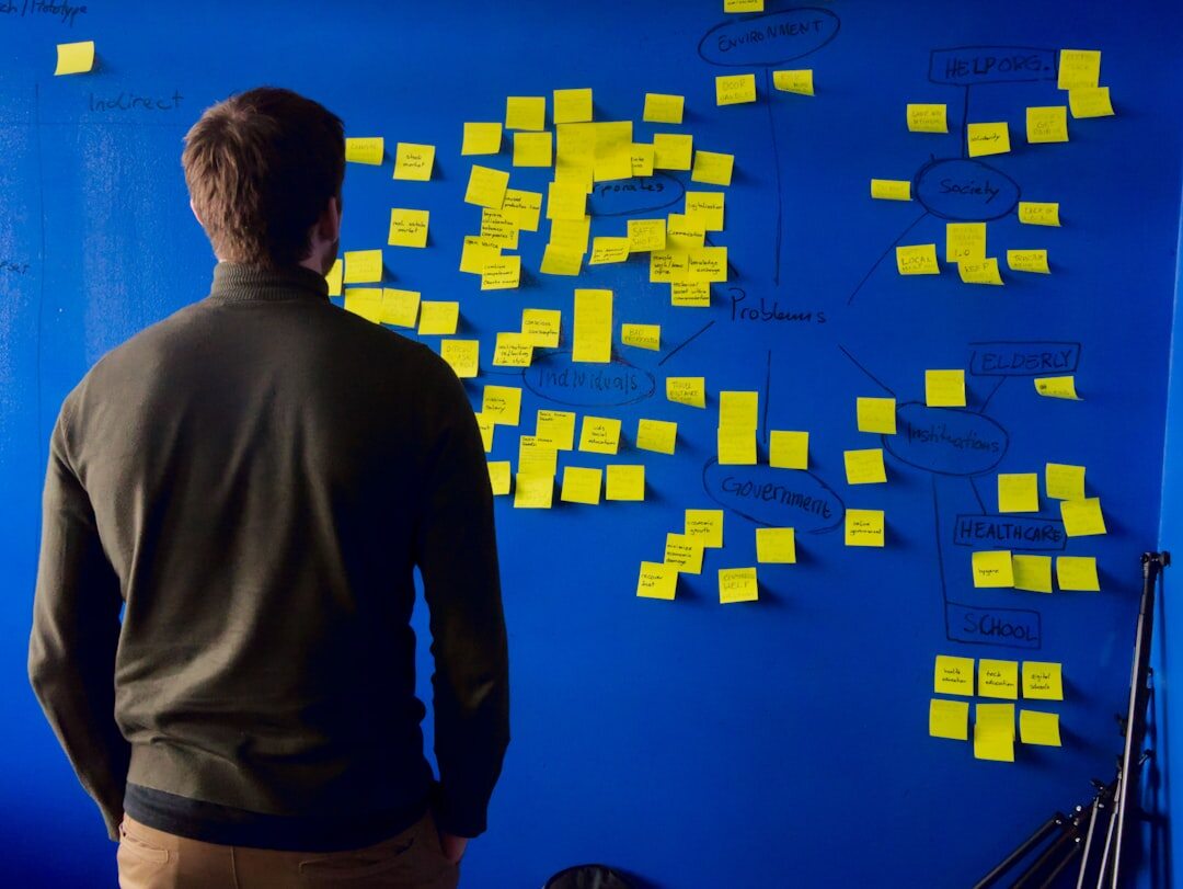 young filmmaker brainstorming